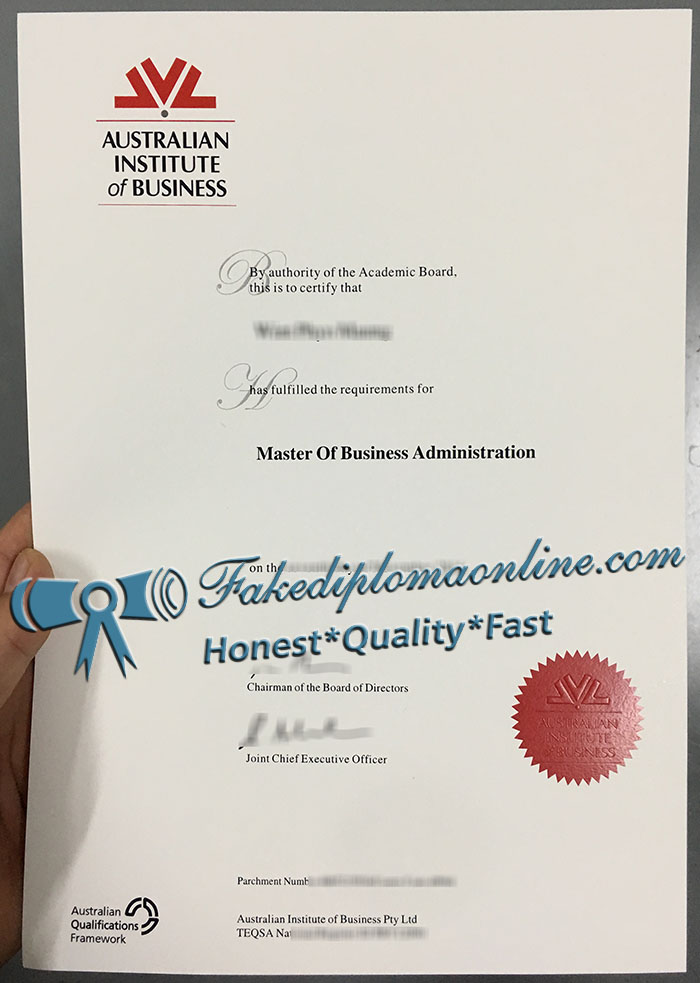 Australian Institute of Business diploma