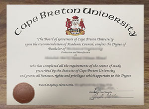 Cape Breton University degree