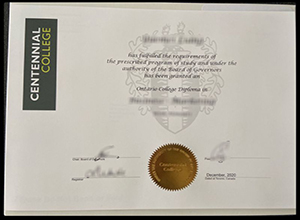 Centennial College diploma