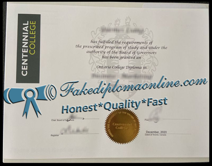 Centennial College diploma