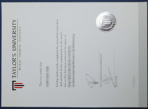 Taylor's University diploma