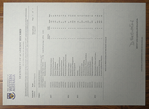 University of Western Australia transcript