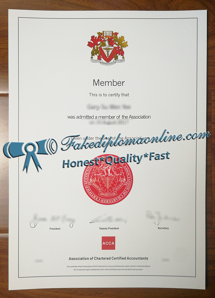 ACCA certificate