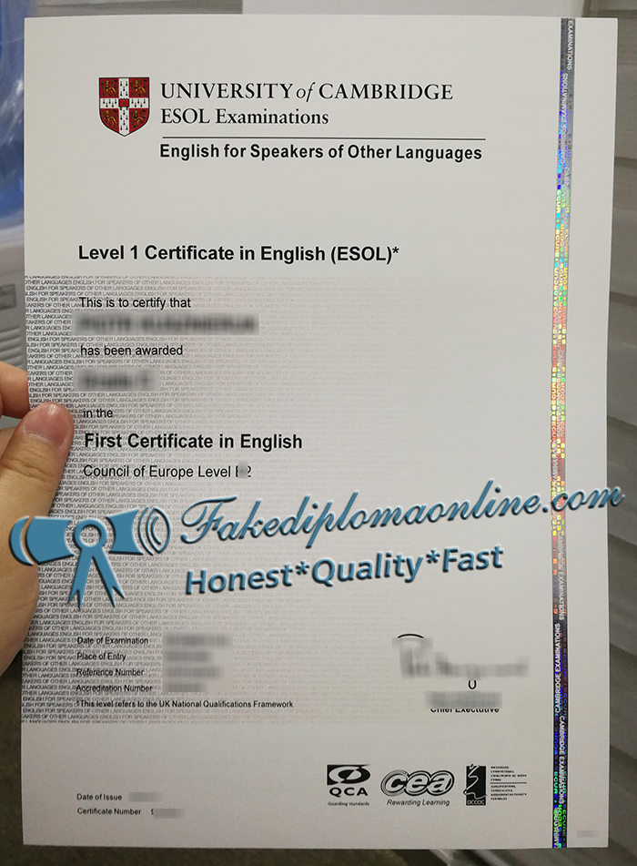 Cambridge First Certificate in English