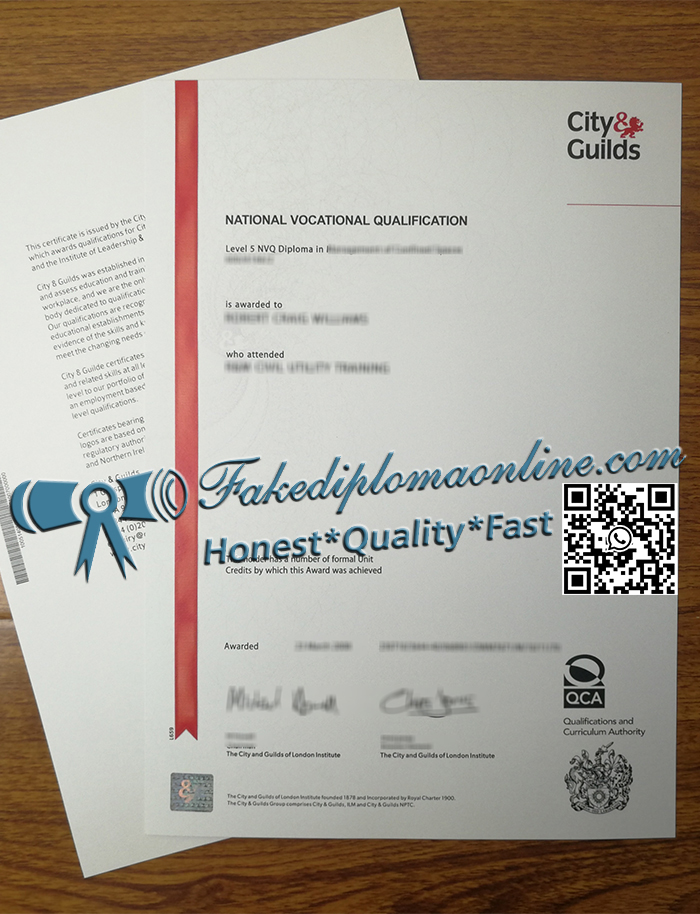 City & Guilds level 5 NVQ diploma