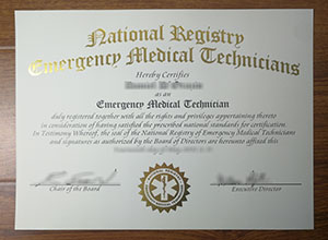 EMT certificate