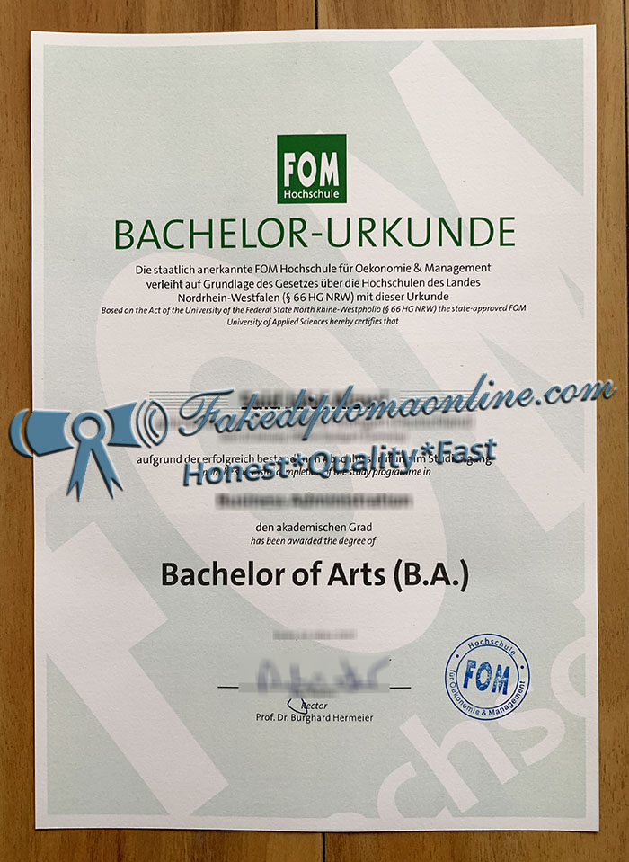 FOM University of Applied Sciences degree