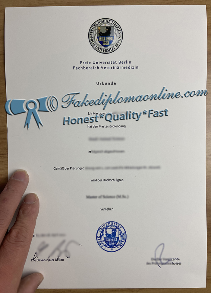 Freie Universität Berlin diploma