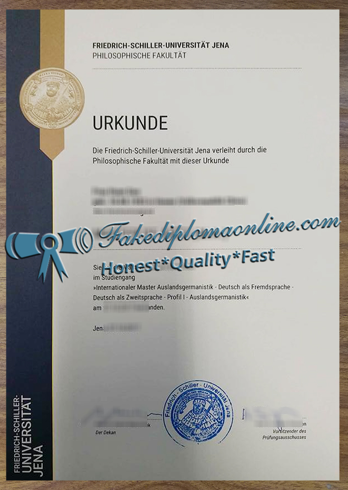 Friedrich-Schiller-Universität Jena Urkunde