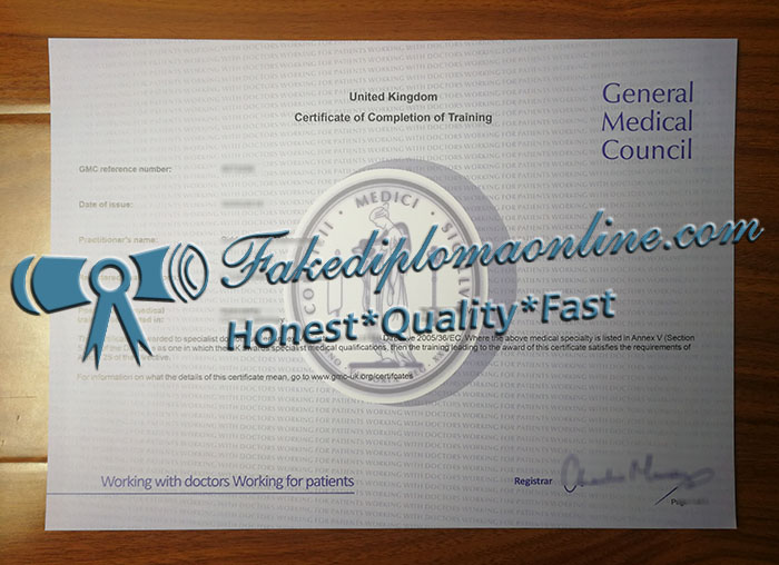 General Medical Council certificate