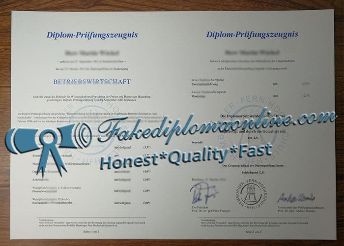 Hamburger Fern-Hochschule transcript