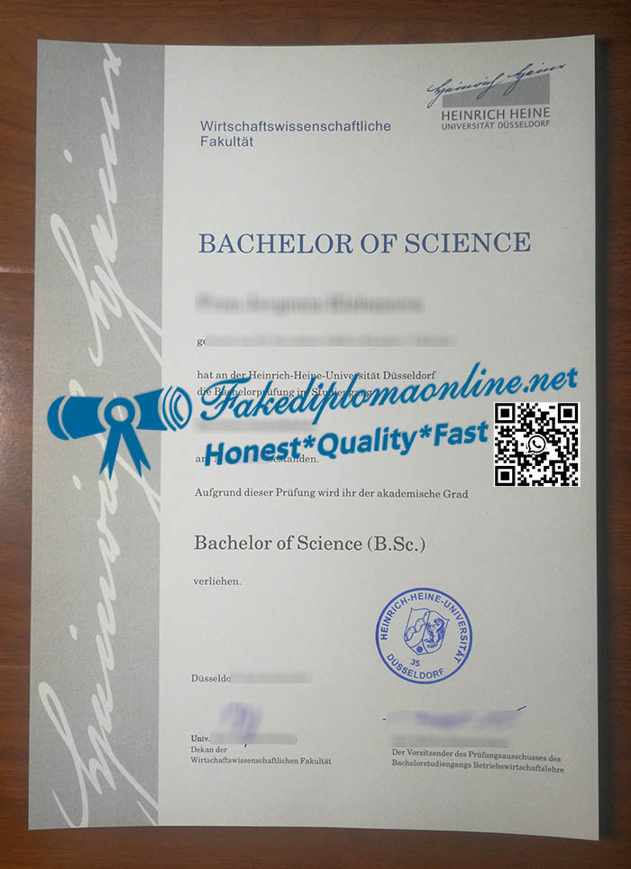 Heinrich-Heine-Universität Düsseldorf Urkunde 