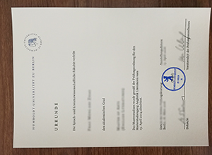 Humboldt-Universität zu Berlin diploma