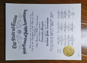 Texas CPA certificate