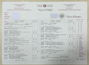 University of Ottawa official transcript