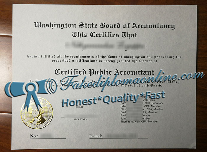 Washington CPA certificate