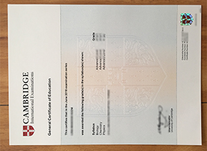 Cambridge GCE certificate