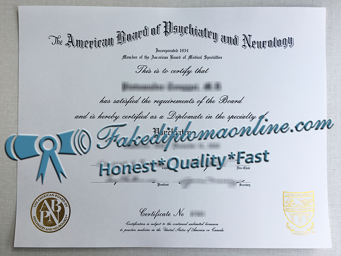 ABPN certificate