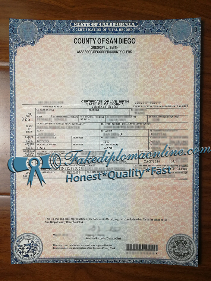 california birth certificate