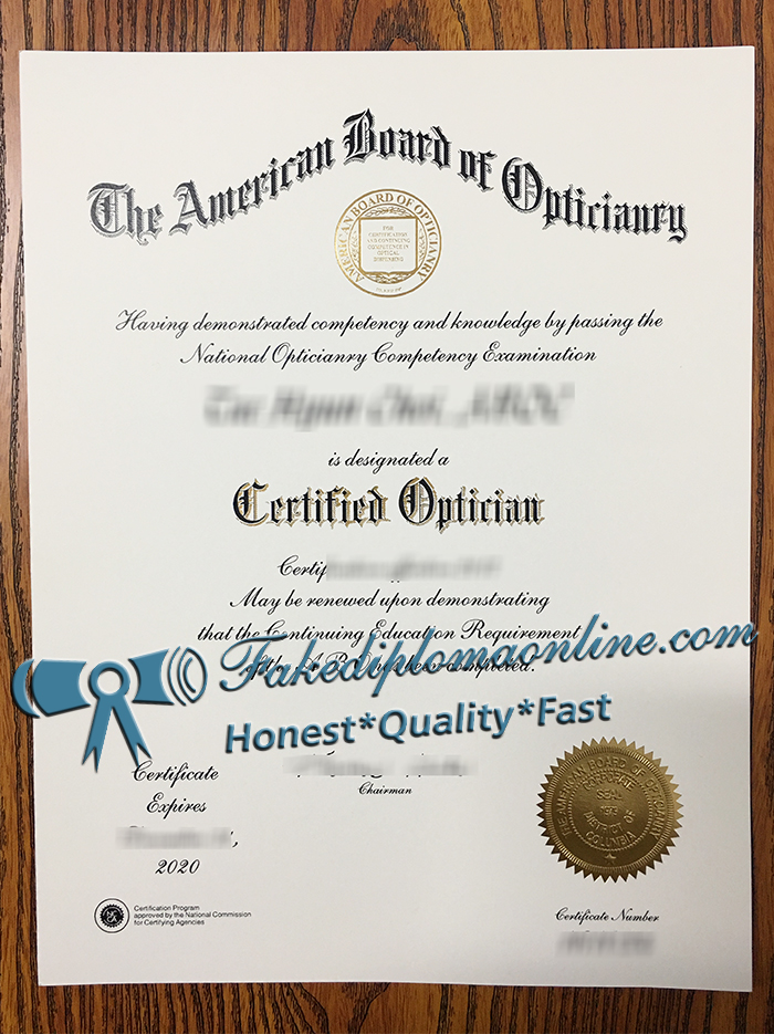 ABO certificate
