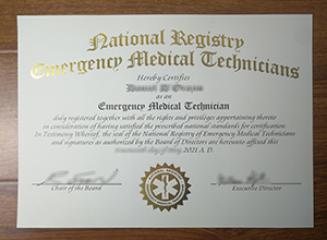EMT certificate