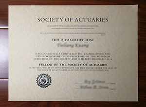 Society of Actuaries certificate