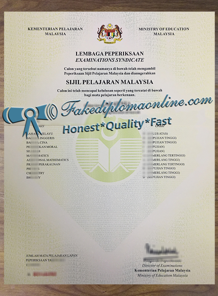 SPM certificate