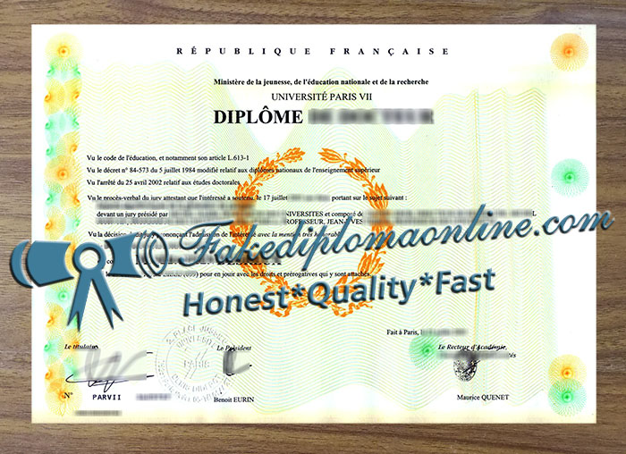 Université Paris Diderot diploma