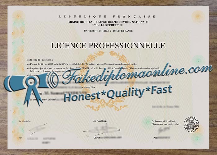 Université de Lille II Droit et Santé licence