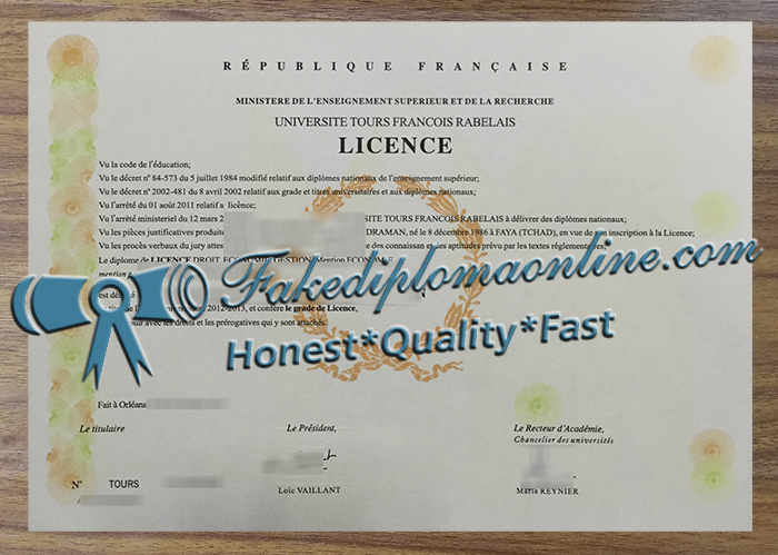 Université de Tours licence