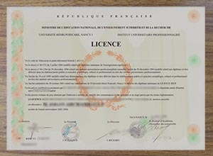 Université Henri Poincaré licence