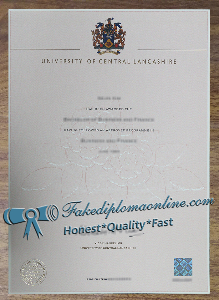 University of Central Lancashire degree