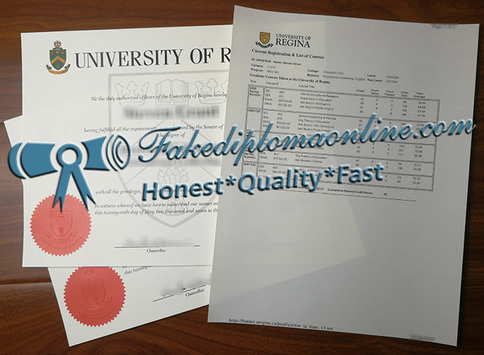 University of Regina transcript