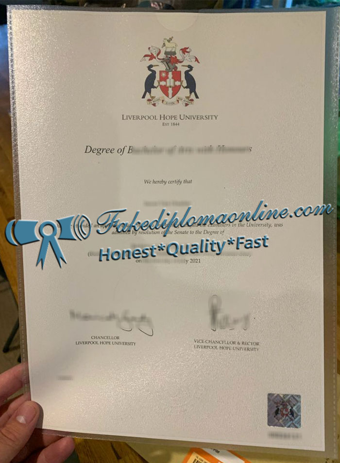 Liverpool Hope University diploma