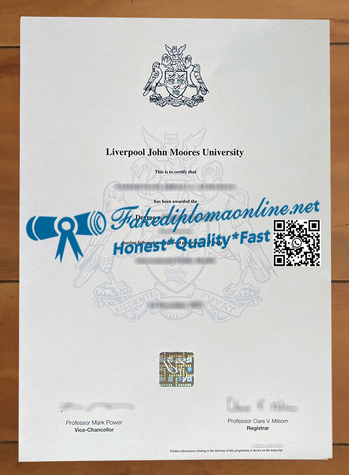 Liverpool John Moores University diploma