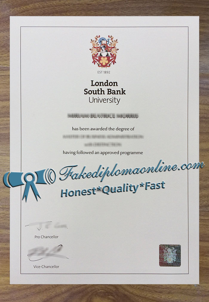 London South Bank University diploma