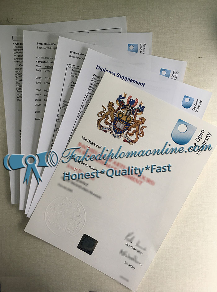 Open university transcript and diploma
