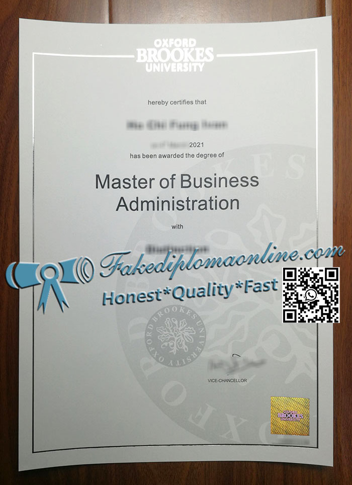 Oxford Brookes University MBA degree