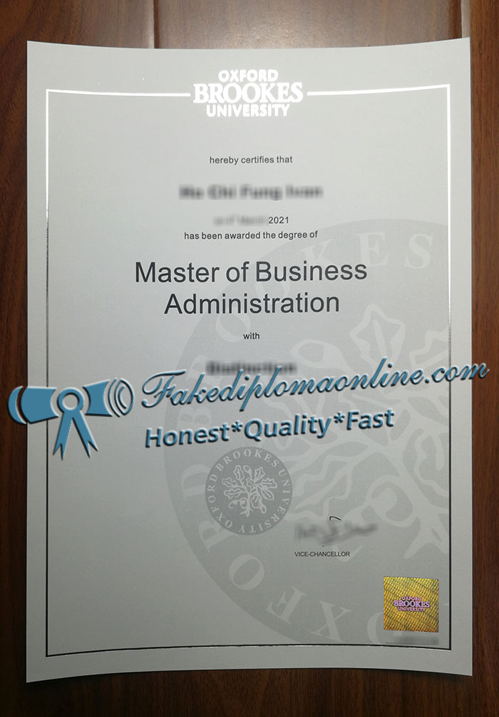 Oxford Brookes University MBA degree