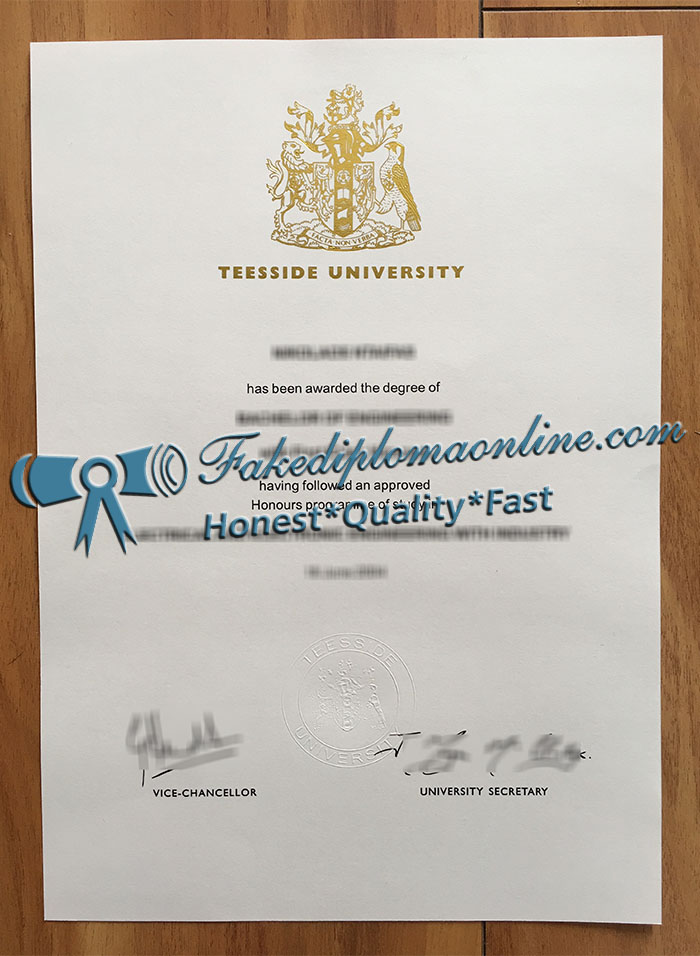 Teesside University diploma