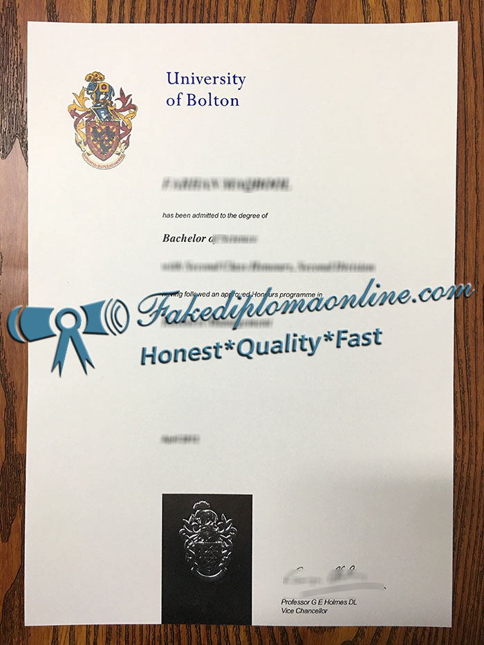 University of Bolton diploma