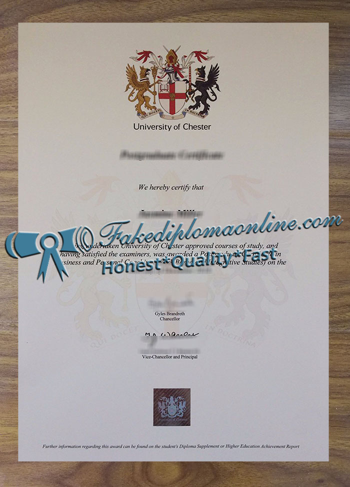 University of Chester degree