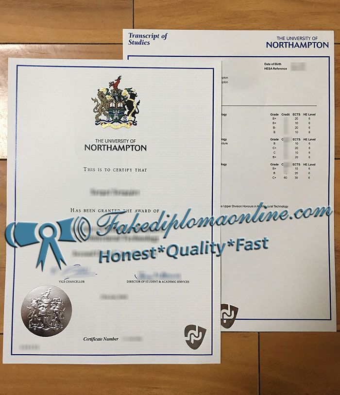 University of Northampton diploma and transcript