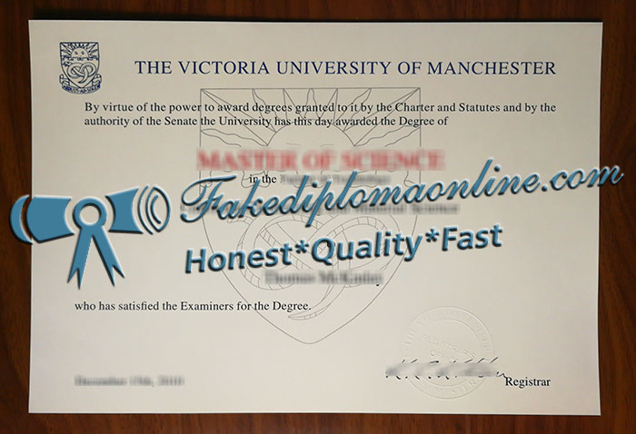 Victoria University of Manchester diploma