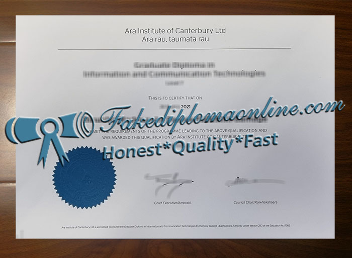 Ara Institute of Canterbury diploma