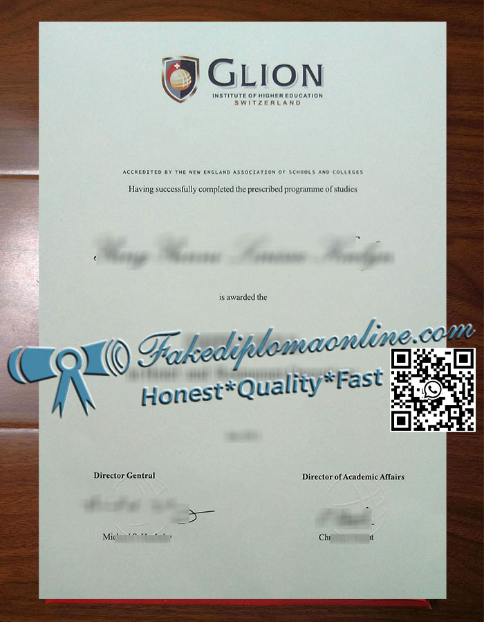 Glion Institute of Higher Education diploma