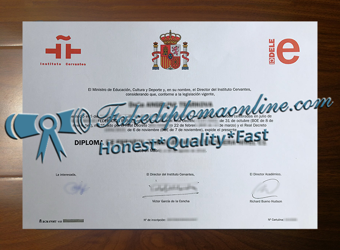 Instituto Cervantes diploma