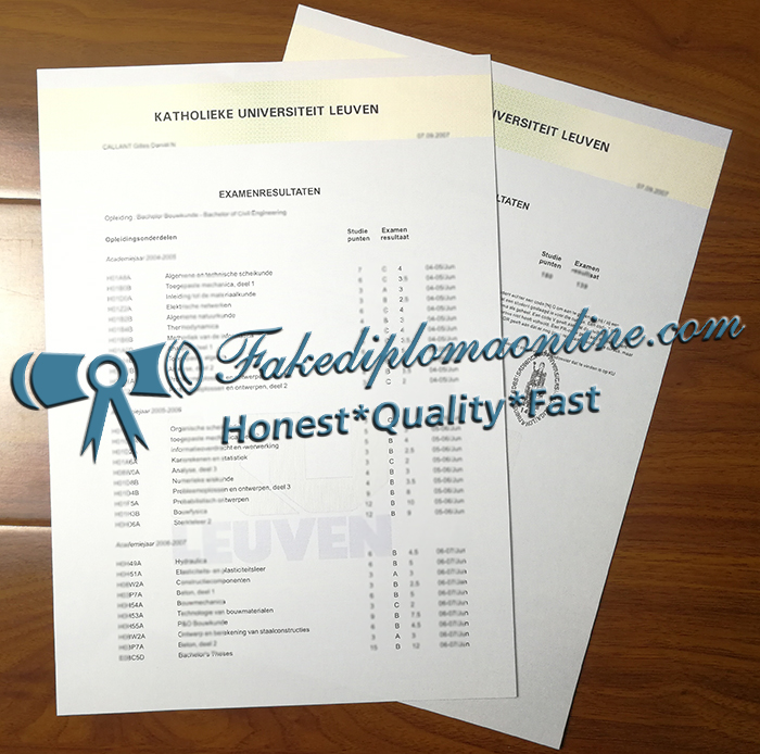 Katholieke Universiteit Leuven transcript