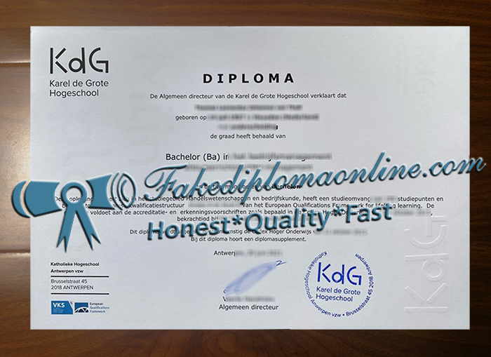 Karel de Grote Hogeschool diploma