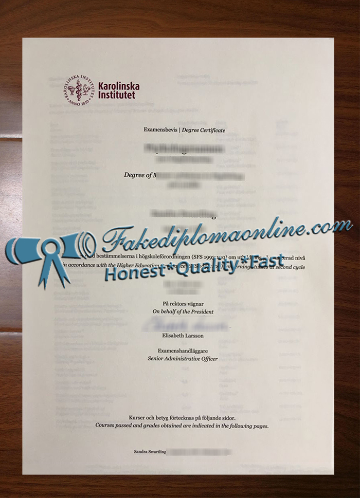 Karolinska Institutet diploma